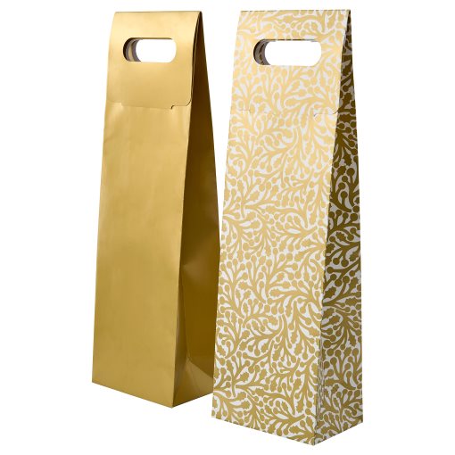 VINTERFINT, gift bag for bottle 2 pack, 13x41 cm, 306.319.88