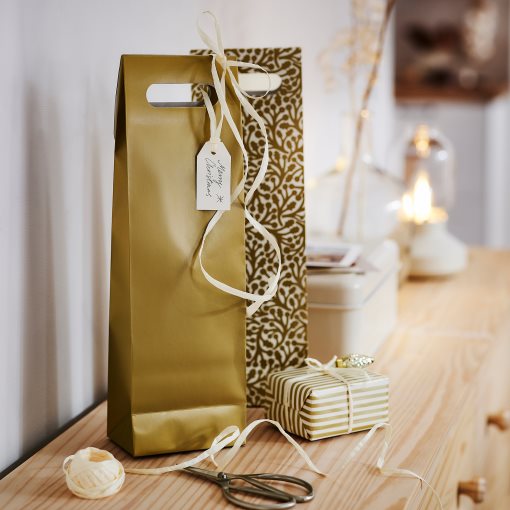 VINTERFINT, gift bag for bottle 2 pack, 13x41 cm, 306.319.88