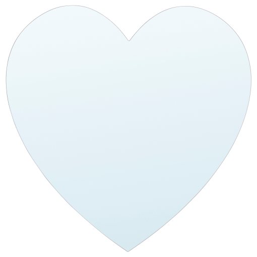 HOLMÖARNA, mirror heart-shaped, 27x27 cm, 306.322.85