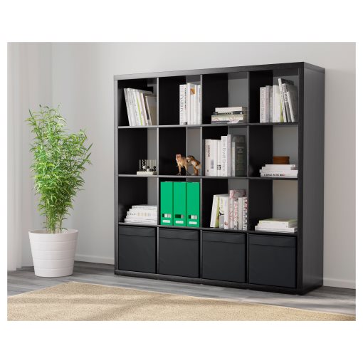 KALLAX, shelving unit with 4 inserts, 390.305.91