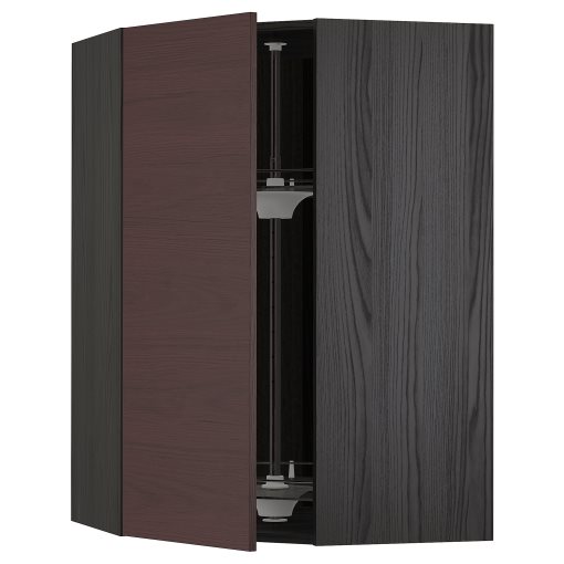 METOD, corner wall cabinet with carousel, 68x100 cm, 393.354.79
