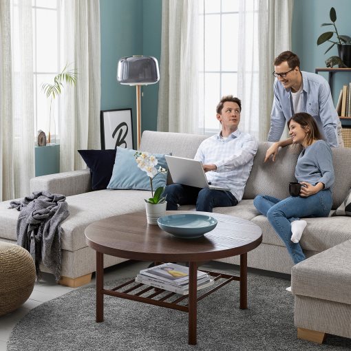 SÖRVALLEN, corner sofa 5-seat with chaise longue/left, 394.194.07