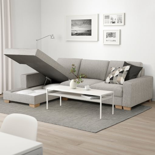 SÖRVALLEN, 3-seat sofa with chaise longue/left, 394.194.12