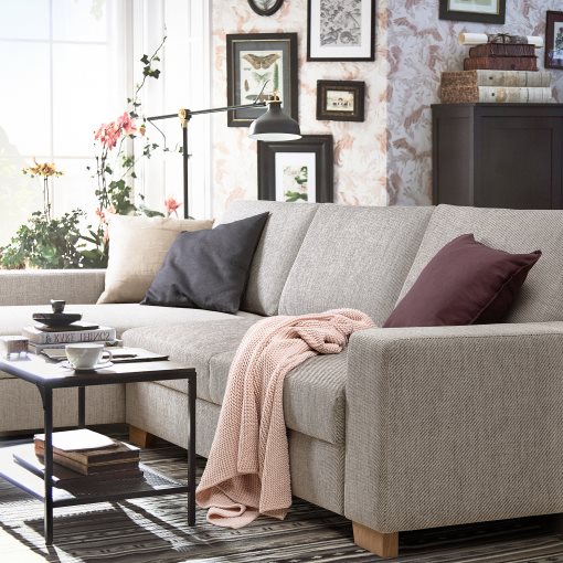 SÖRVALLEN, 3-seat sofa with chaise longue/left, 394.194.12