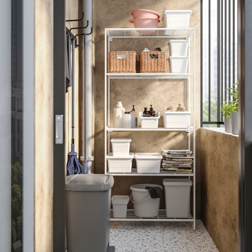 JOSTEIN, shelving unit/in/outdoor/wire, 81x40x180 cm, 394.372.13