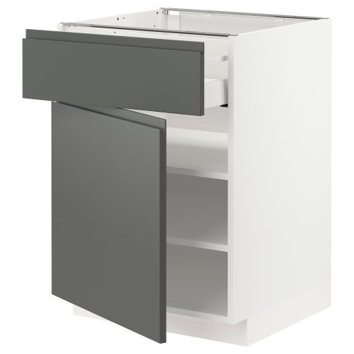 METOD, base cabinet with drawer/door, 60x60 cm, 394.640.46