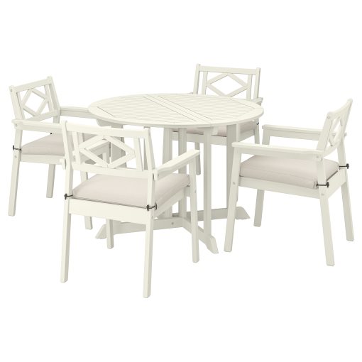 BONDHOLMEN, table/4 chairs with armrests, outdoor, 395.498.47