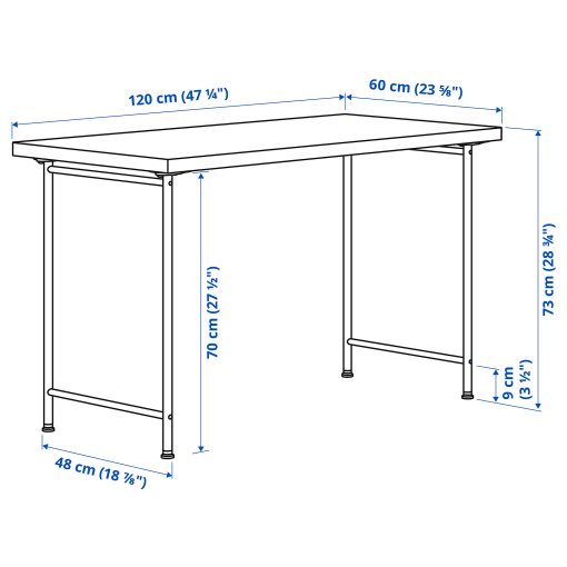 LAGKAPTEN/SPAND, desk, 120x60 cm, 395.636.35