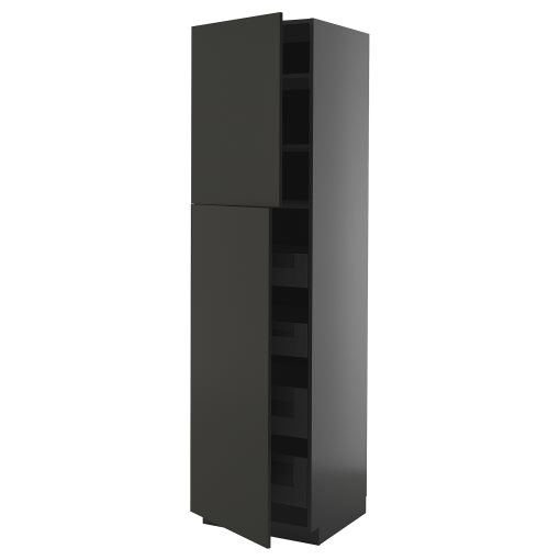 METOD/KNIVSHULT, high cabinet with 2 doors/4 drawers, 60x60x220 cm, 395.890.13