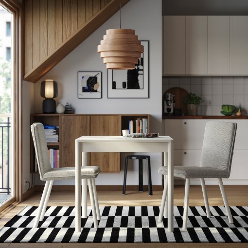 TONSTAD/TONSTAD, table and 2 chairs, 80/120x70 cm, 395.965.89