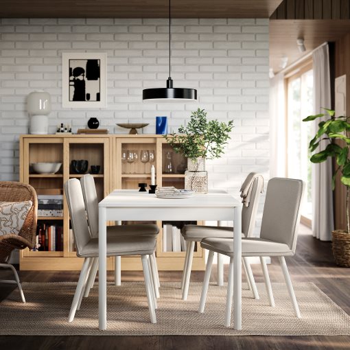 TONSTAD/TONSTAD, table and 4 chairs, 140/196x85 cm, 396.123.77