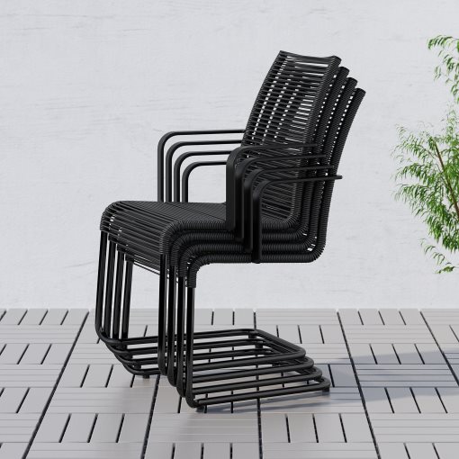VÄSMAN, chair with armrests, outdoor, 402.116.37