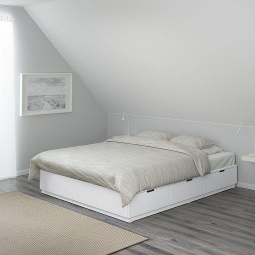 NORDLI, bed with storage, 140x200 cm, 403.498.47