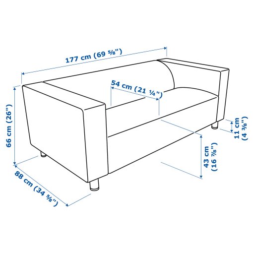 KLIPPAN, διθέσιος καναπές, 403.993.14