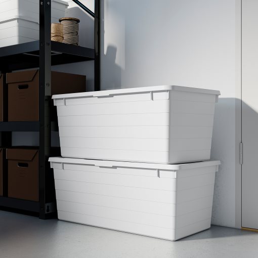 SOCKERBIT, storage box with lid, 38x76x30 cm, 405.220.88