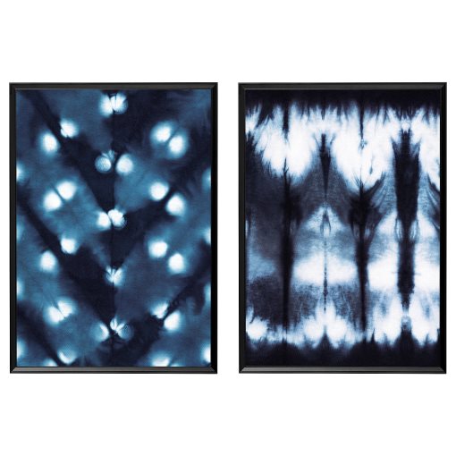 KNOPPÄNG, frame with poster/dark patterns, 50x70 cm, 405.544.42