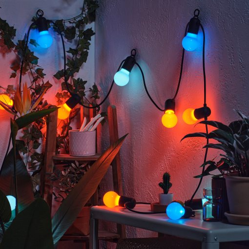 SOLVINDEN, chain with built in LED light source/12 bulbs/outdoor, 405.931.70