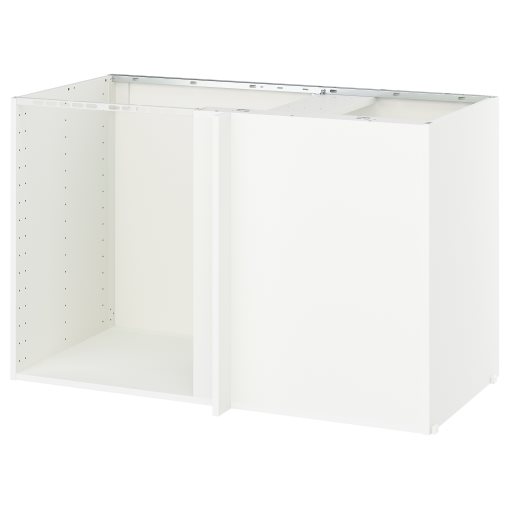 METOD, σκελετός γωνιακού ντουλαπιού βάσης, 128x68x80 cm, 405.967.53