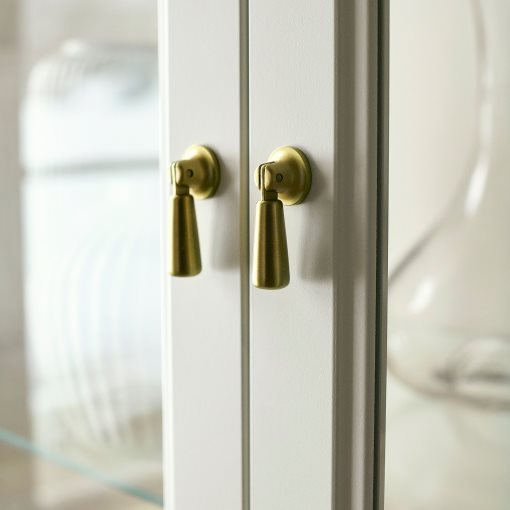 FÄRJKARL, glass-door cabinet, 87x45x161 cm, 405.976.44