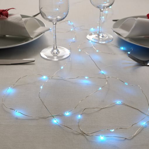 STRÅLA, lighting chain with built in LED light source/40 lights/battery-operated, outdoor, 405.991.86
