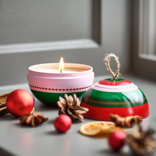 VINTERFINT, scented candle in metal tin/warm spices, 28 hr, 405.999.59