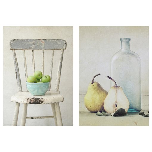 BILD, poster/still life with fruit/2 pack, 21x30 cm, 406.019.62