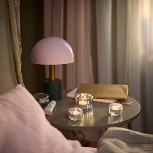 LOTSFÅGEL, scented tealight 30 pack/Pink flowers, 3.5 hr, 406.087.08