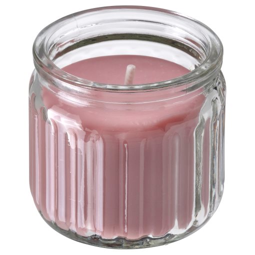 HÖKGÖK, scented candle in glass/red berries , 12 hr, 406.087.32