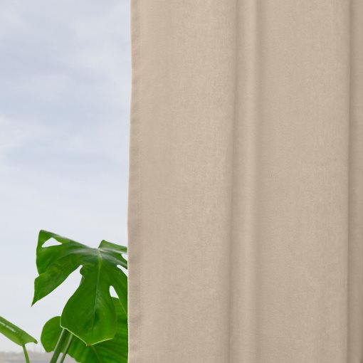 SANELA, curtains with heading tape/1 pair, 140x280 cm, 406.314.45
