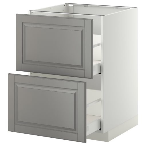 METOD/MAXIMERA, base cabinet 2 fronts/2 high drawers, 491.044.21