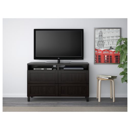 BESTÅ, TV bench with drawers, 120x40x74 cm, 491.939.12