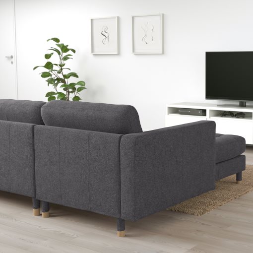 LANDSKRONA, καναπές 5 θέσεων με σεζλόνγκ, 492.699.83