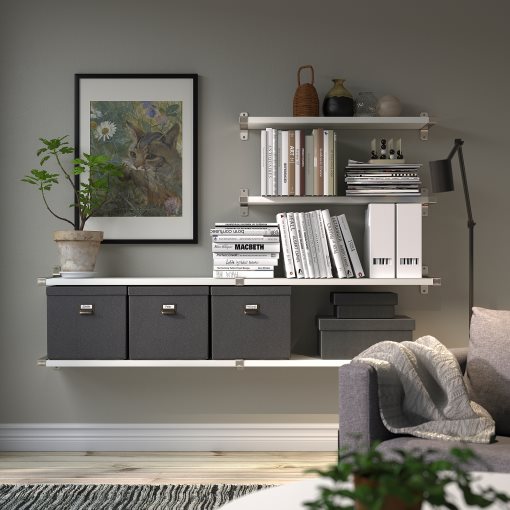 BERGSHULT/GRANHULT, wall shelf combination, 160x30 cm, 492.910.69