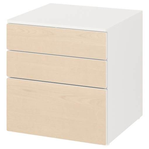 SMASTAD/PLATSA, συρταριέρα με 3 συρτάρια, 60x57x63 cm, 493.875.71