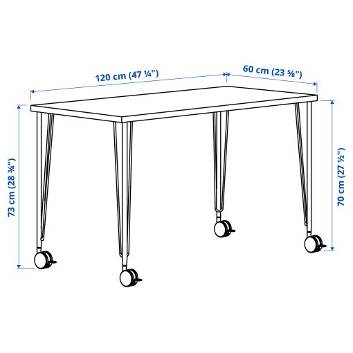 LAGKAPTEN/KRILLE, desk, 120x60 cm, 494.167.76
