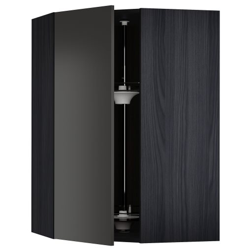 METOD, corner wall cabinet with carousel, 68x100 cm, 494.990.12