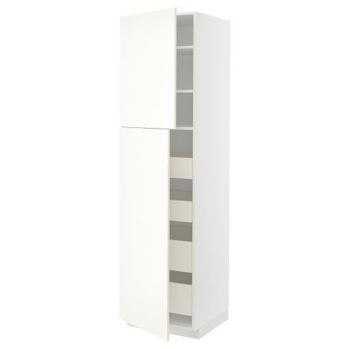 METOD, high cabinet with 2 doors/4 drawers, 60x60x220 cm, 495.070.45