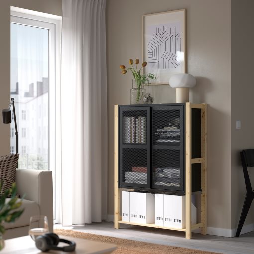 IVAR, cabinet with doors, 89x30x124 cm, 495.081.58