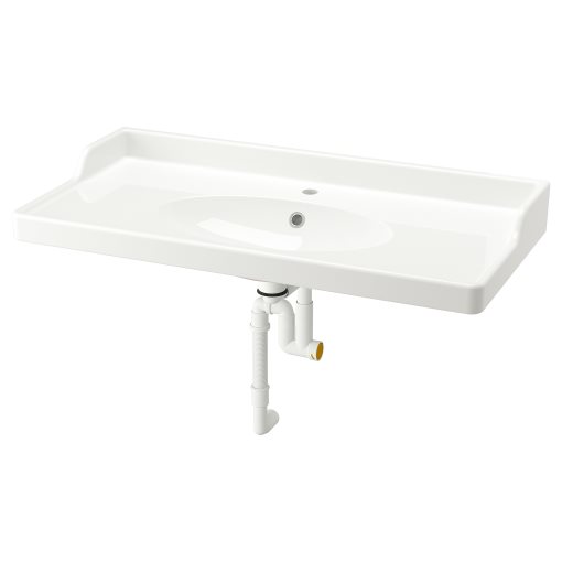 RUTSJON, wash-basin with water trap, 102x49 cm, 495.167.66
