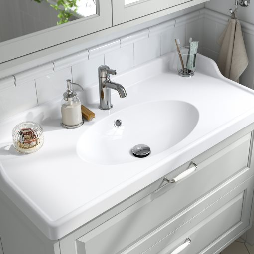 RUTSJON, wash-basin with water trap, 102x49 cm, 495.167.66