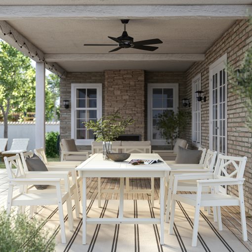 BONDHOLMEN, table/6 chairs with armrests, outdoor, 495.511.80
