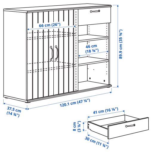 SKRUVBY, storage combination, 180x140 cm, 495.613.39