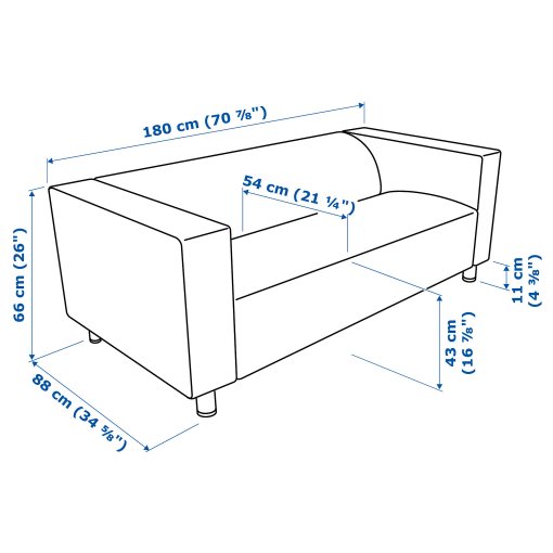 KLIPPAN, 2-seat sofa, 495.642.86