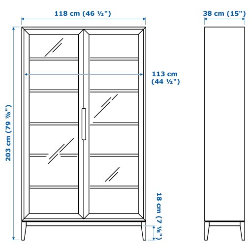 REGISSÖR, glass-door cabinet, 503.420.77