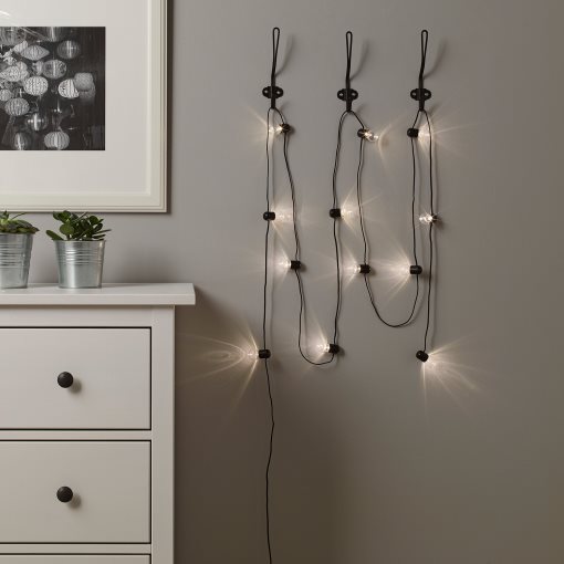 BLÖTSNÖ, LED lighting chain 12 light indoor battery-op, 504.015.09