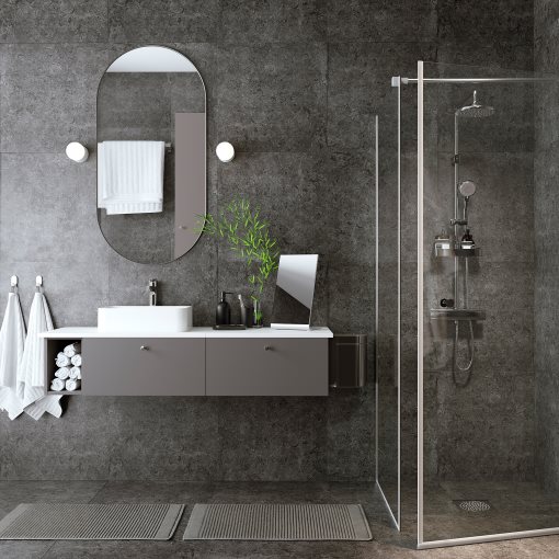 OPPEJEN, shower screen/glass, 84x199 cm, 504.101.65