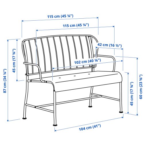 LÄCKÖ, 2-seat sofa, outdoor, 505.227.33