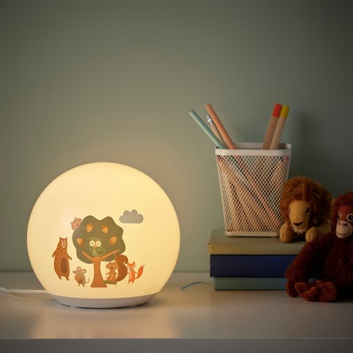 BRUMMIG, table lamp with built-in LED light source/forest patterned, 505.261.23