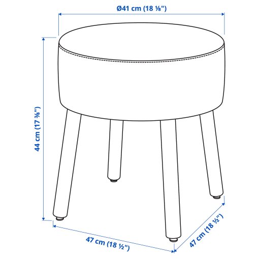 MÖRTFORS, pouffe, 47x47 cm, 505.702.48