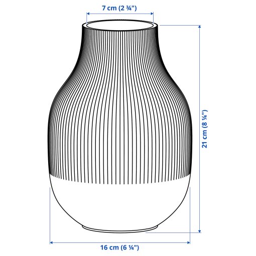 GRADVIS, vase, 21 cm, 505.864.09